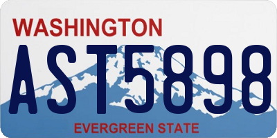 WA license plate AST5898