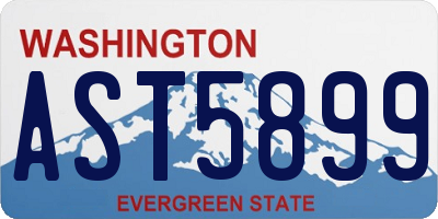WA license plate AST5899