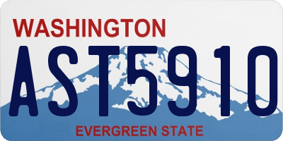 WA license plate AST5910
