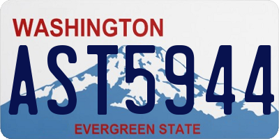 WA license plate AST5944
