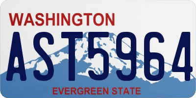 WA license plate AST5964