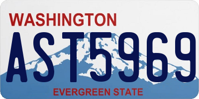 WA license plate AST5969