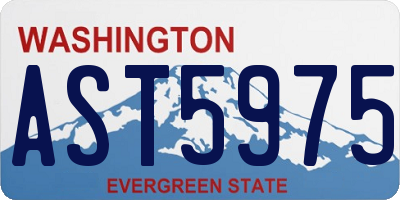 WA license plate AST5975