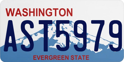 WA license plate AST5979