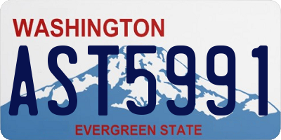 WA license plate AST5991
