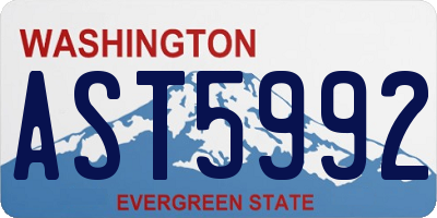 WA license plate AST5992