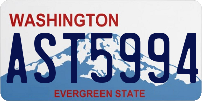 WA license plate AST5994