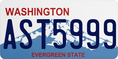 WA license plate AST5999