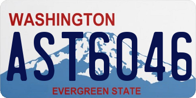 WA license plate AST6046