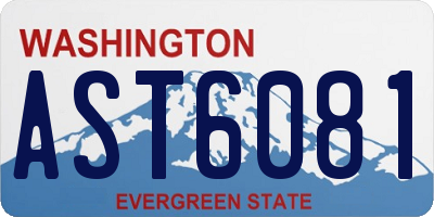 WA license plate AST6081