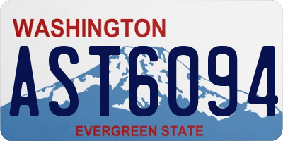 WA license plate AST6094