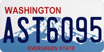 WA license plate AST6095