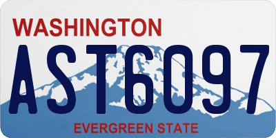 WA license plate AST6097