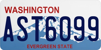 WA license plate AST6099