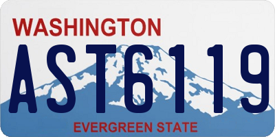 WA license plate AST6119