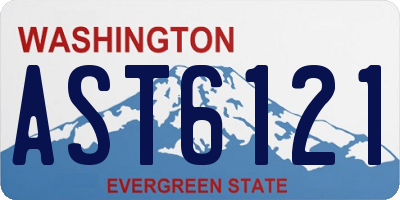 WA license plate AST6121