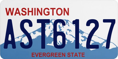 WA license plate AST6127