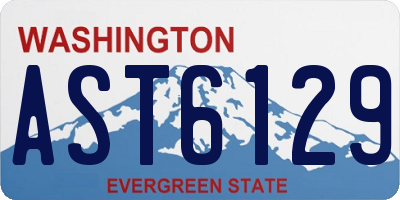 WA license plate AST6129