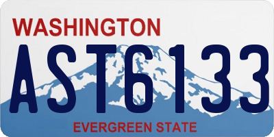 WA license plate AST6133