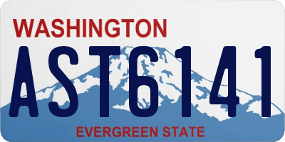 WA license plate AST6141