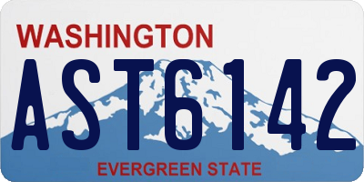 WA license plate AST6142