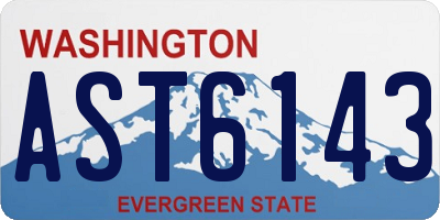 WA license plate AST6143