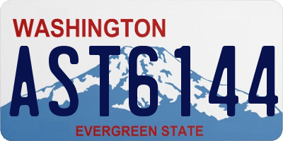 WA license plate AST6144