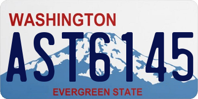 WA license plate AST6145