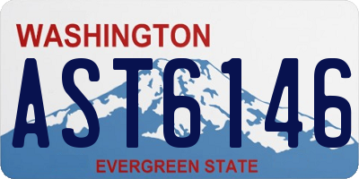WA license plate AST6146