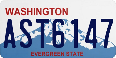 WA license plate AST6147