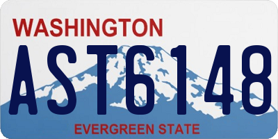WA license plate AST6148