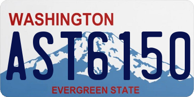 WA license plate AST6150