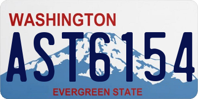 WA license plate AST6154
