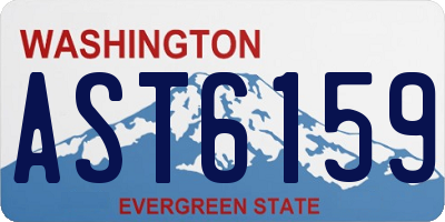 WA license plate AST6159