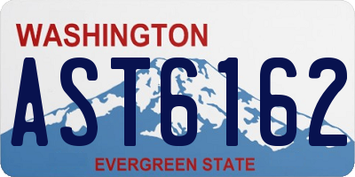 WA license plate AST6162