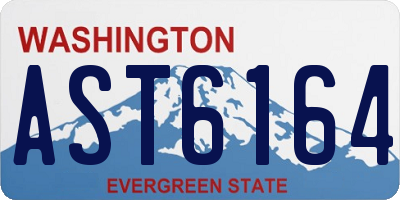 WA license plate AST6164