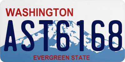 WA license plate AST6168