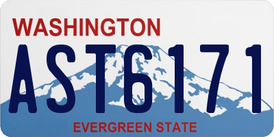 WA license plate AST6171