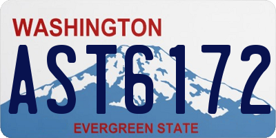 WA license plate AST6172