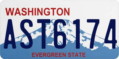 WA license plate AST6174