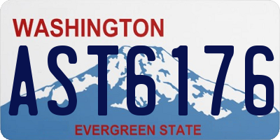 WA license plate AST6176