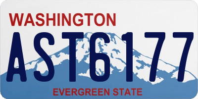 WA license plate AST6177