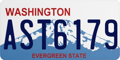 WA license plate AST6179