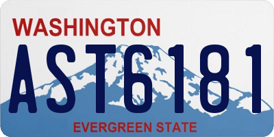 WA license plate AST6181