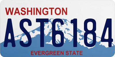 WA license plate AST6184