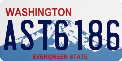WA license plate AST6186