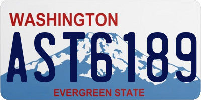WA license plate AST6189