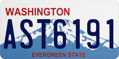 WA license plate AST6191
