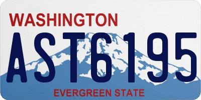 WA license plate AST6195