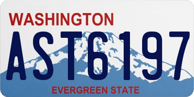 WA license plate AST6197